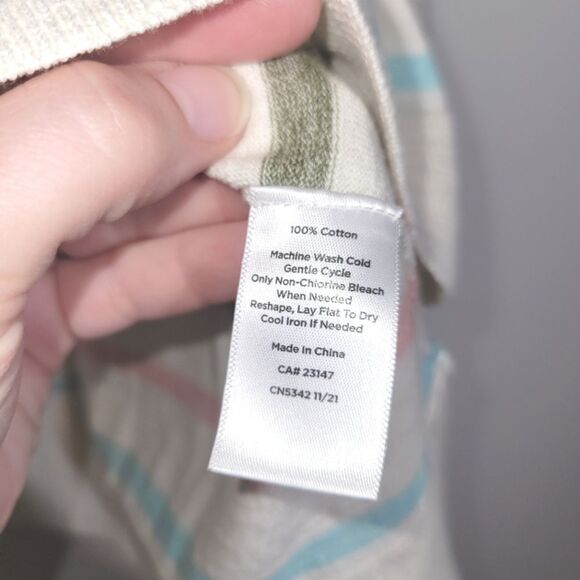 New Talbots Rainbow Striped V-Neck Top 1X - Picture 3 of 8